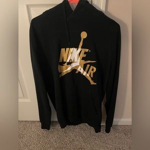 Nike Air Jordan black and gold hoodie size large